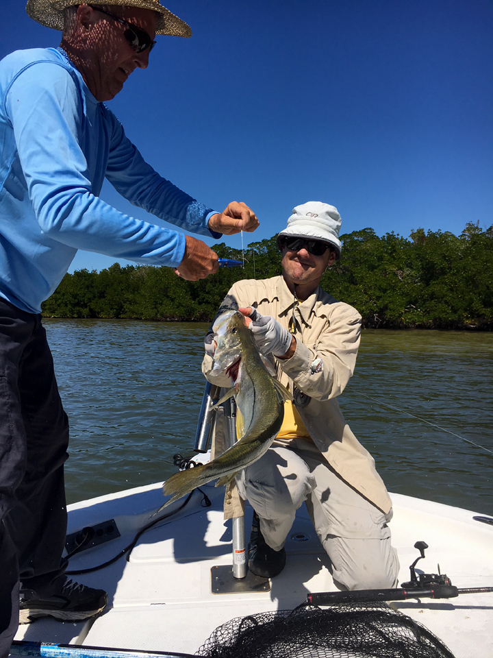 Rick wrestles snook